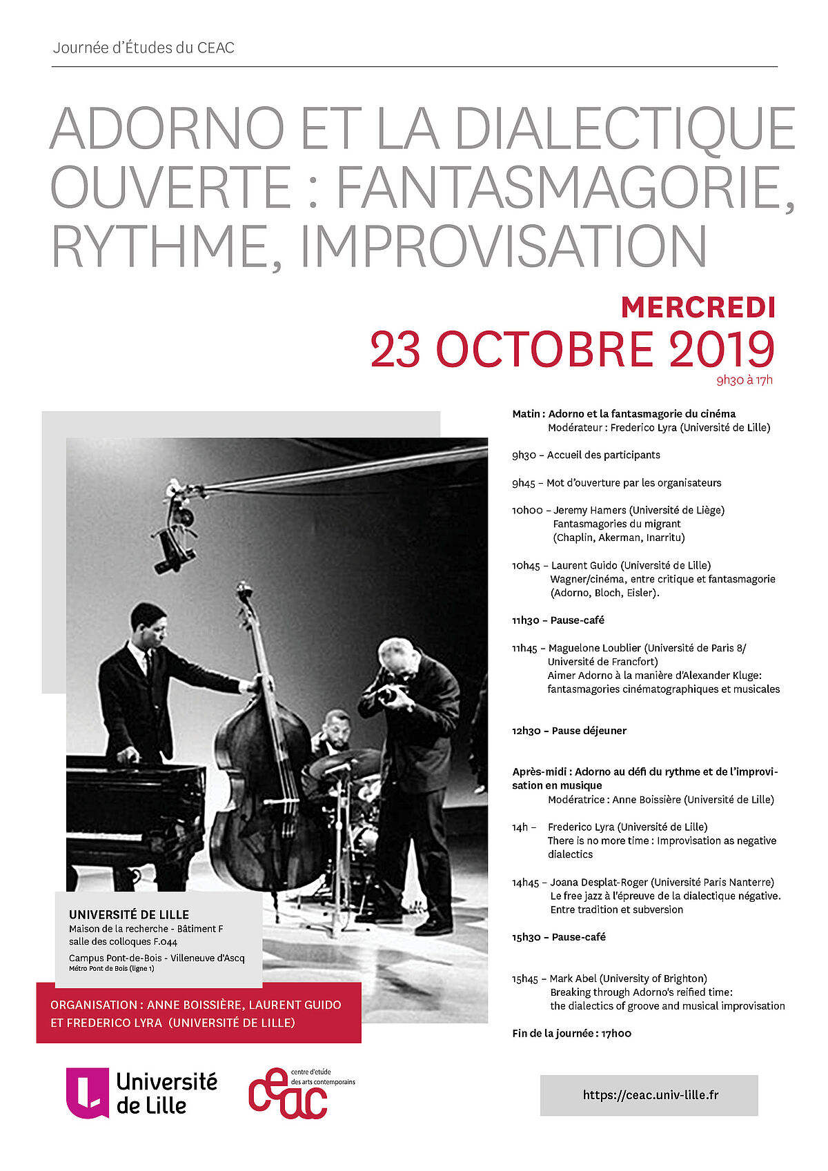 Journée d'étude "Adorno et la dialectique ouverte jazz, cinéma et